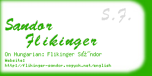 sandor flikinger business card